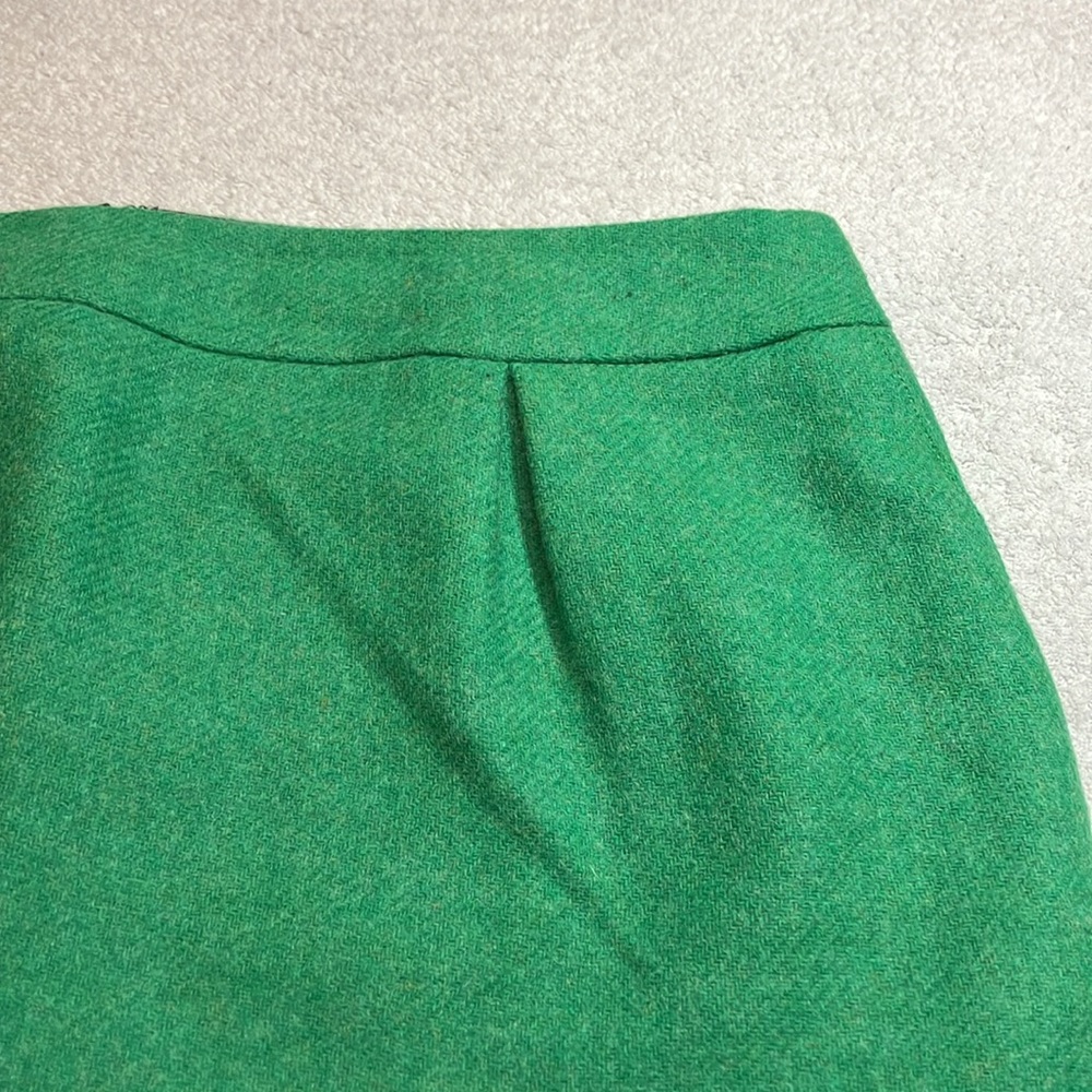 Boden green wool pleated skirt - Picture 4 of 7